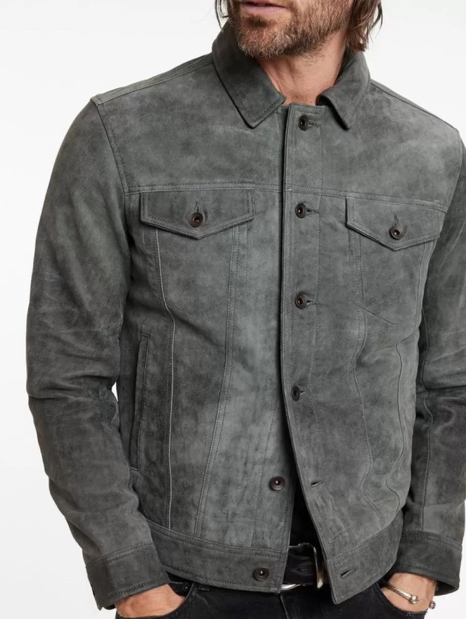 John Varvatos ANDREW TRUCKER JACKET GREY STONE Shop