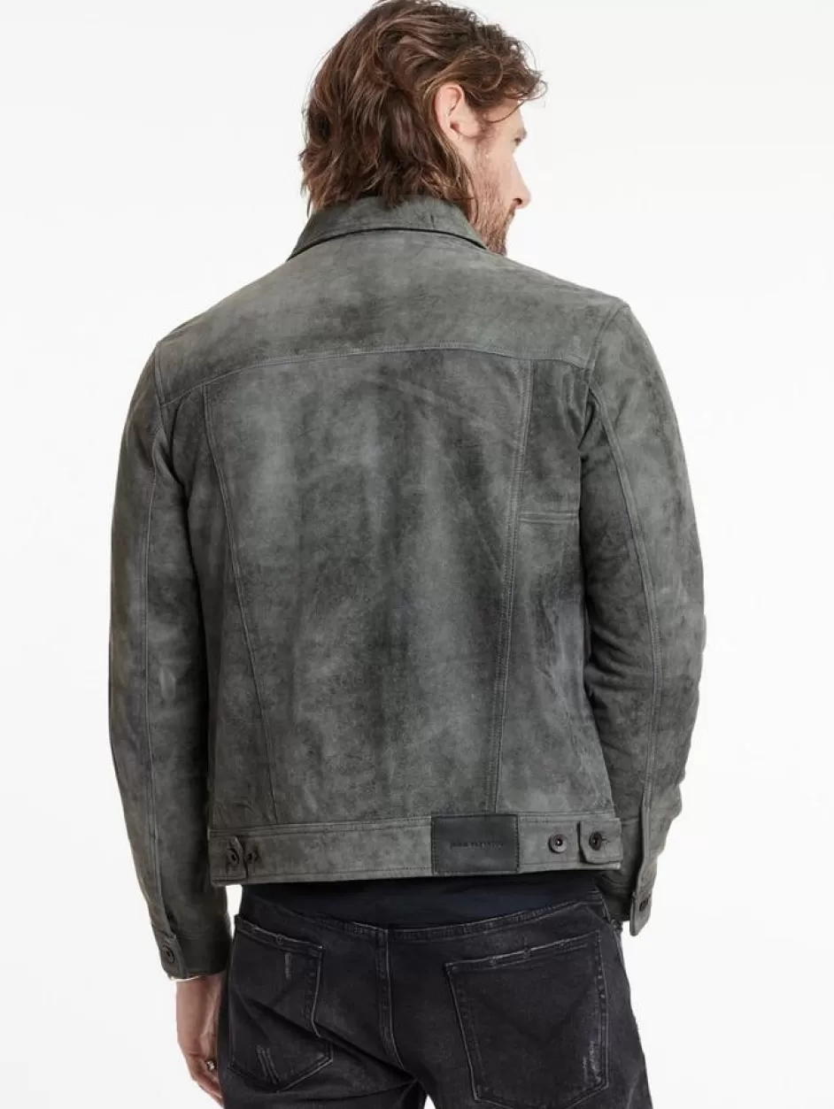 John Varvatos ANDREW TRUCKER JACKET GREY STONE Shop