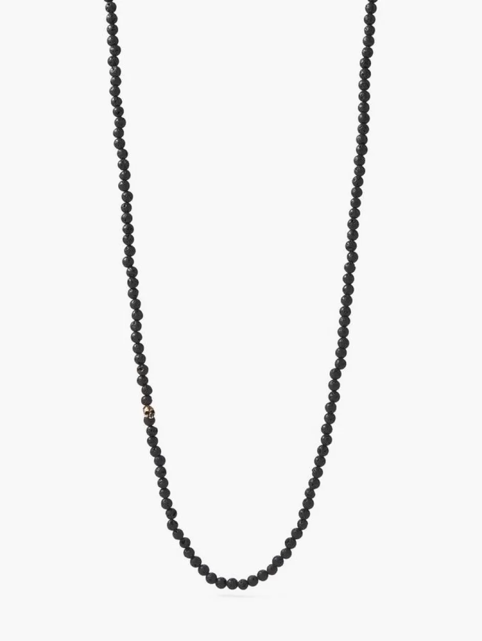 John Varvatos BEADED NECKLACE BRUME BLK Cheap