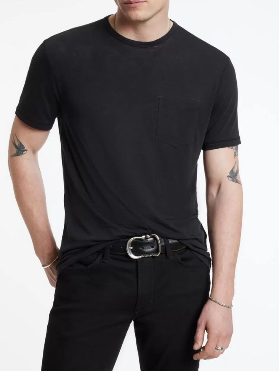 John Varvatos BOND CREWNECK BLACK Clearance