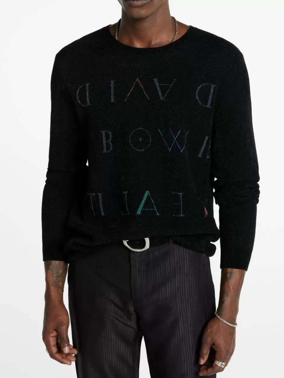 John Varvatos BOWIE CREWNECK SWEATER BLACK Outlet