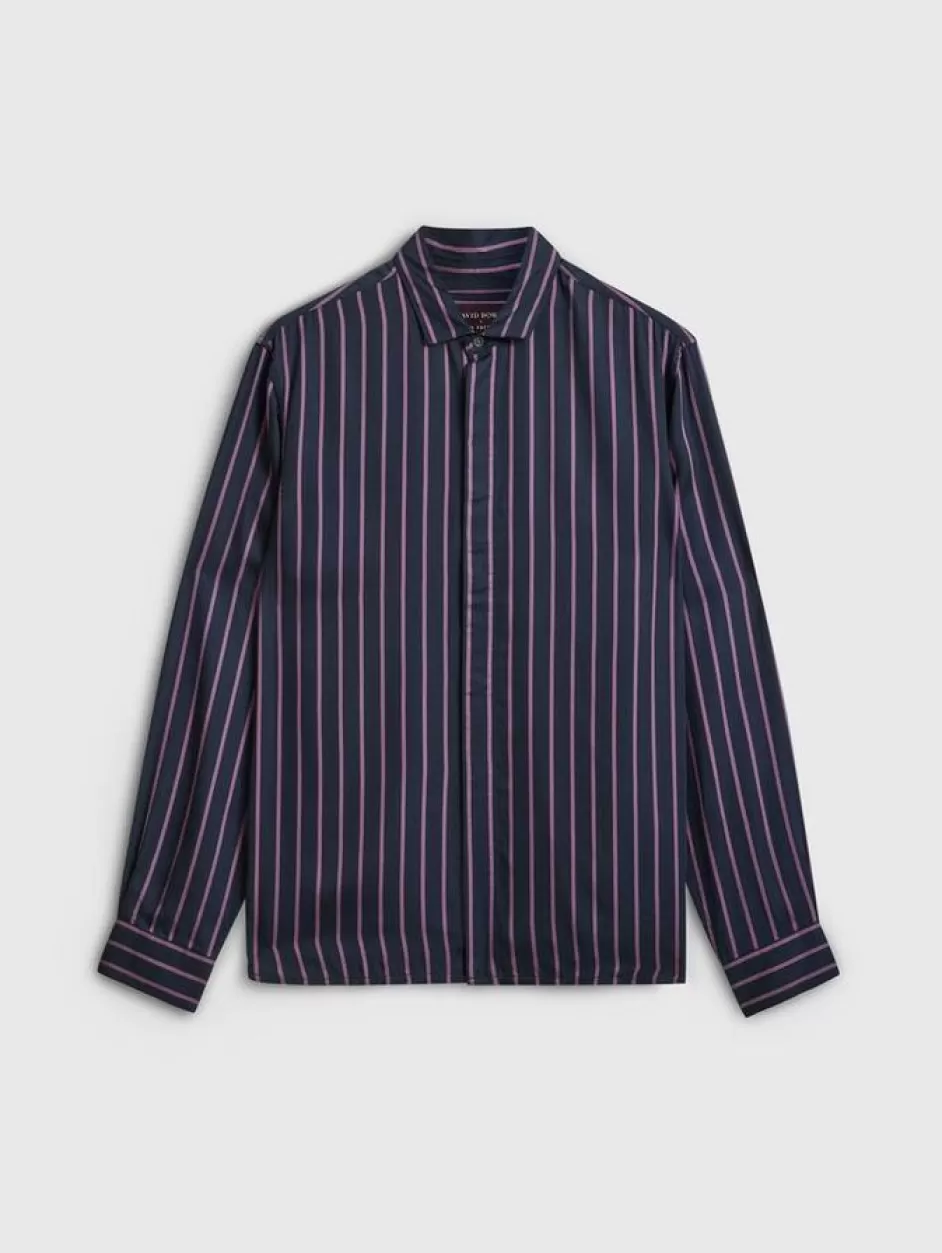 John Varvatos BOWIE STRIPED SHIRT BLACK Shop