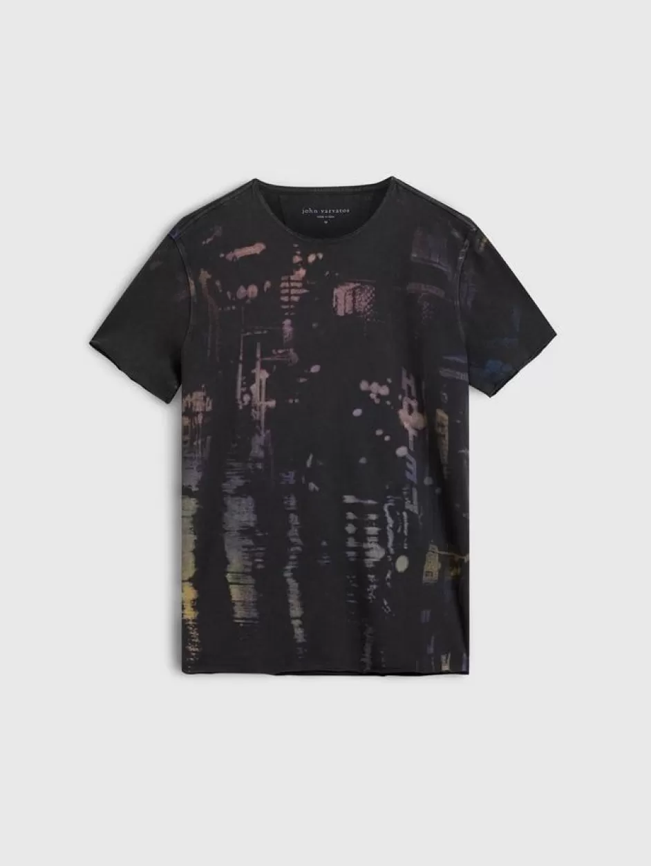 John Varvatos CITY LIGHTS TEE CHARCOAL Hot