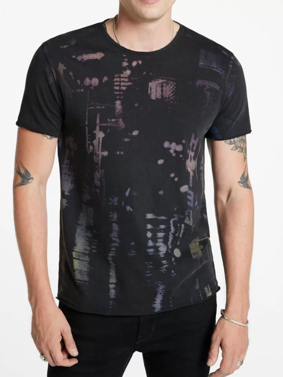 John Varvatos CITY LIGHTS TEE CHARCOAL Hot