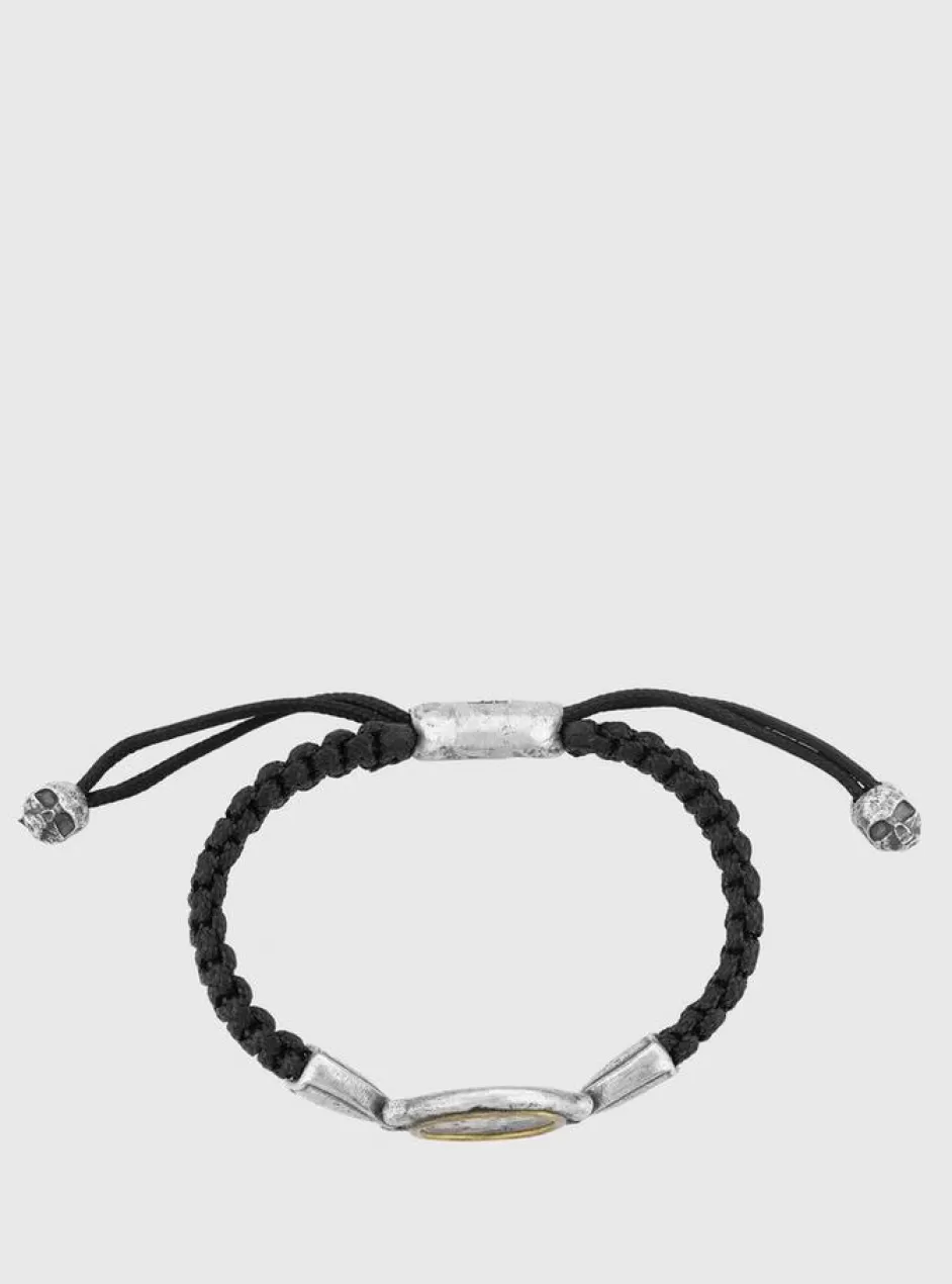 John Varvatos CORDED MERCURY COIN BRACELET SILVER Best Sale