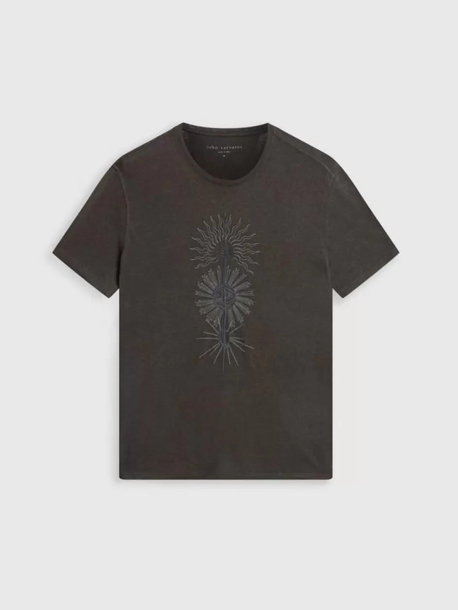 John Varvatos DAGGER TEE CARBON Cheap