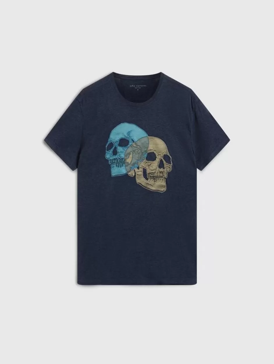 John Varvatos DOUBLE SKULL TEE BLACK Store