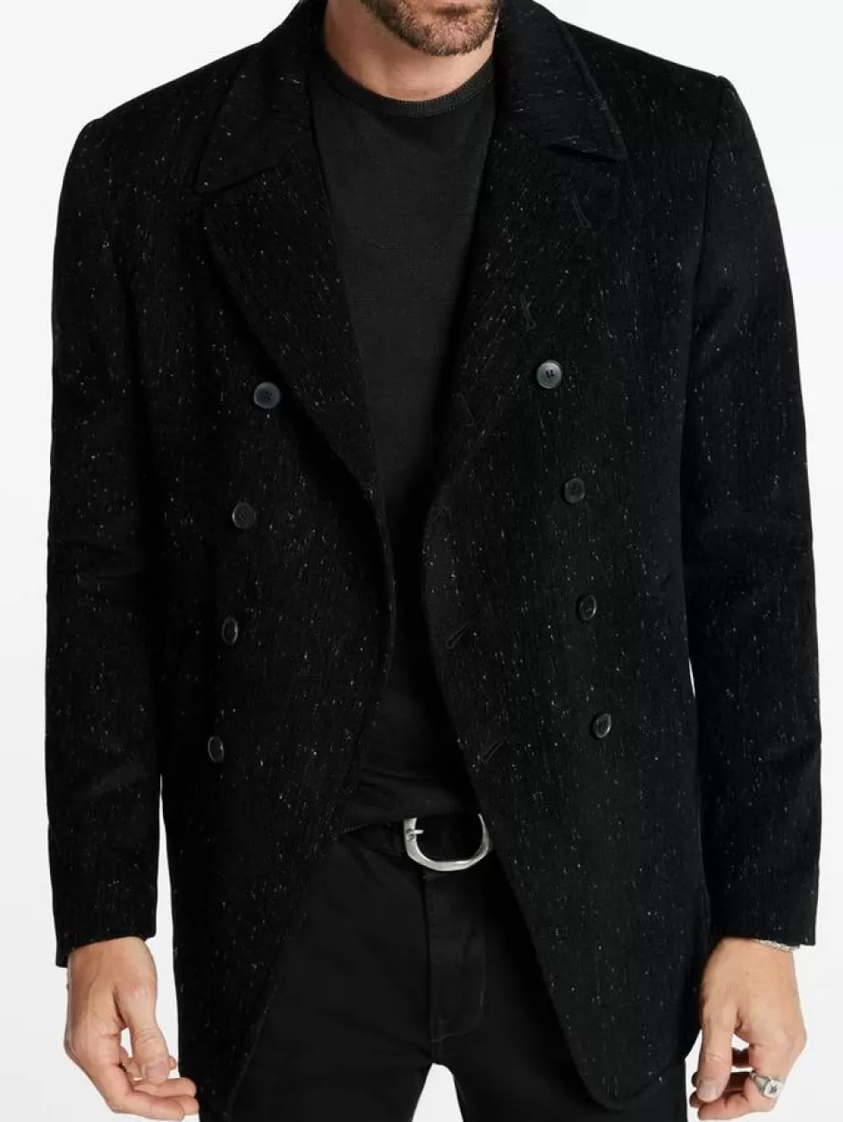 John Varvatos HART PEACOAT BLACK Best Sale