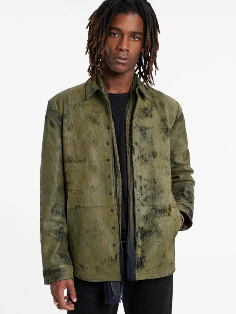 John Varvatos KELCH SHIRT JACKET AVOCADO Shop