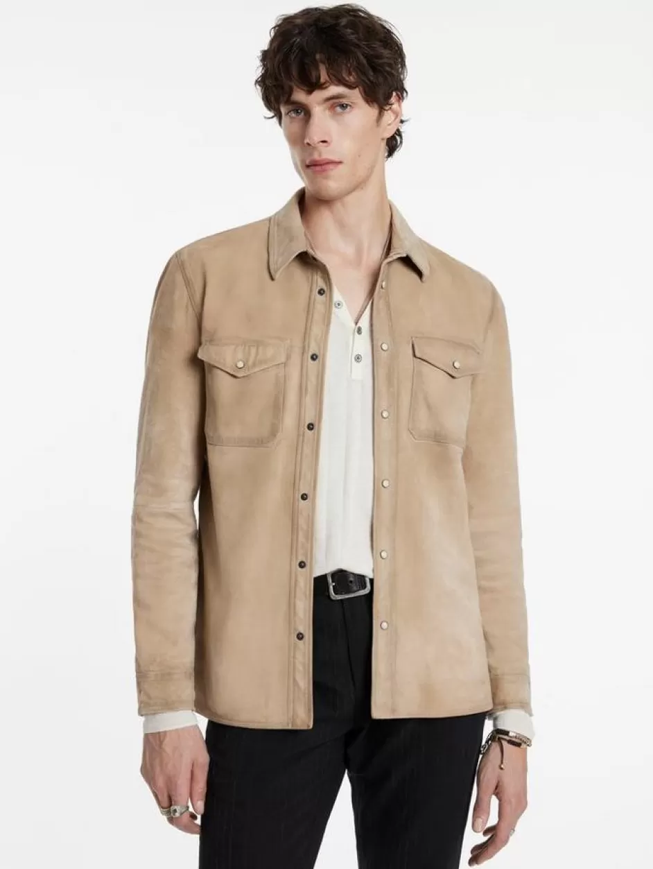 John Varvatos LIONELL SHIRT JACKET CAMEL Cheap