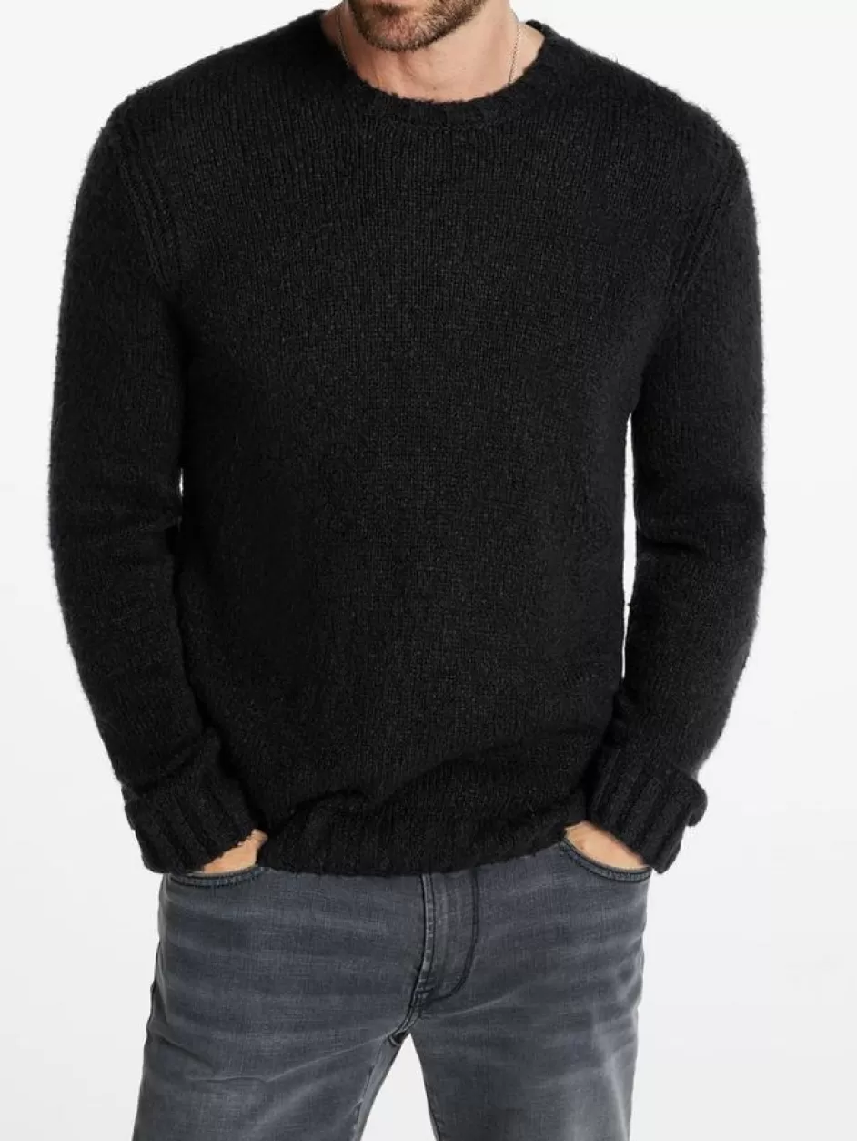 John Varvatos MAFRA CREWNECK SWEATER BLACK Cheap