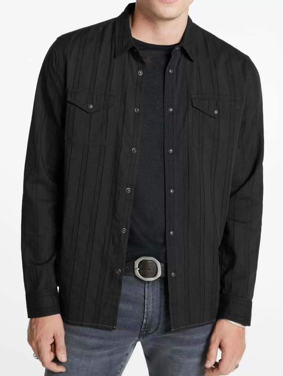 John Varvatos MARSHAL WESTERN SHIRT BLACK Hot