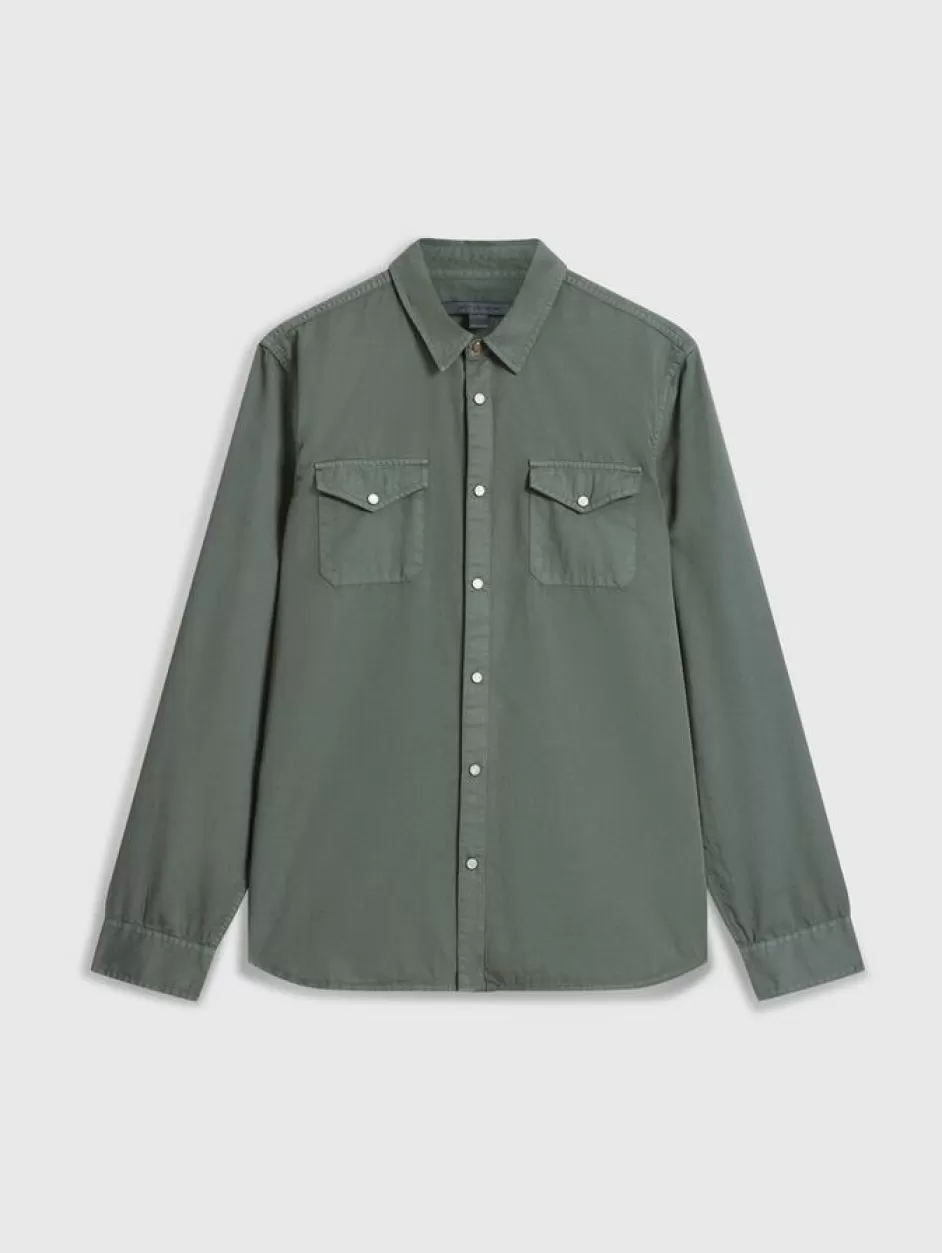 John Varvatos MARSHALL WESTERN SHIRT ARSENIC Clearance