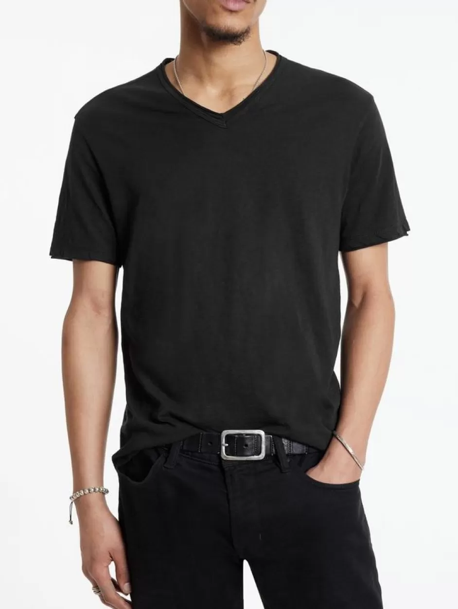 John Varvatos MILES V-NECK BLACK Cheap