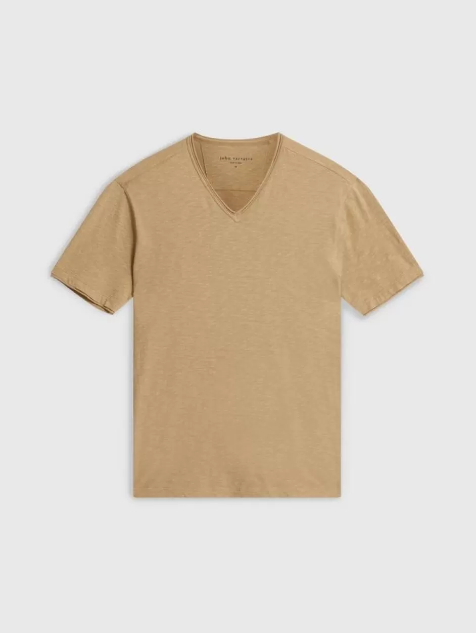 John Varvatos MILES V-NECK CAMEL New