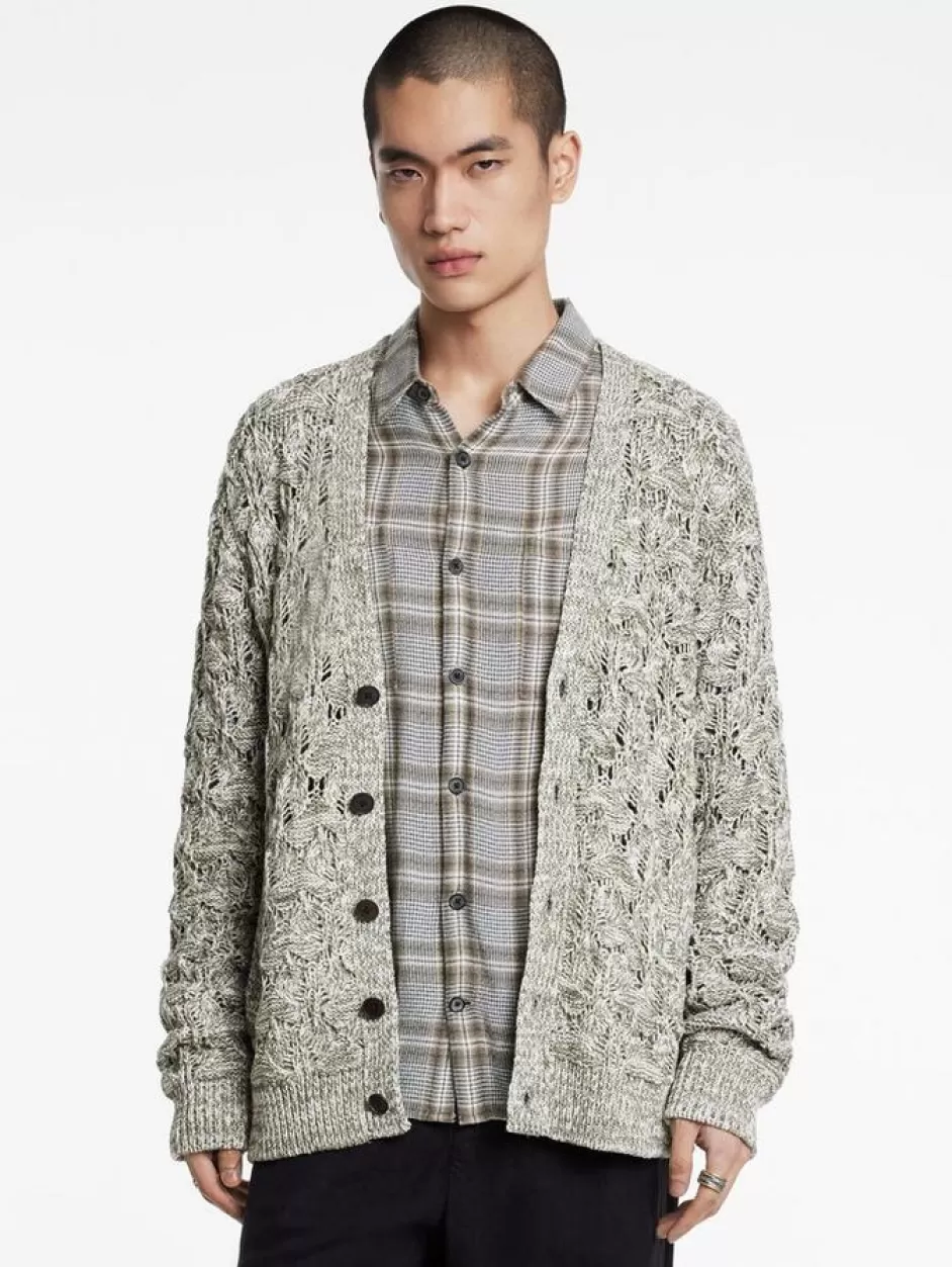 John Varvatos MOTHE CARDIGAN DEEP OLIVE Store