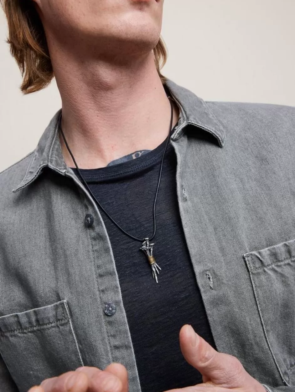 John Varvatos NAIL PENDANT NECKLACE SILVER Best Sale