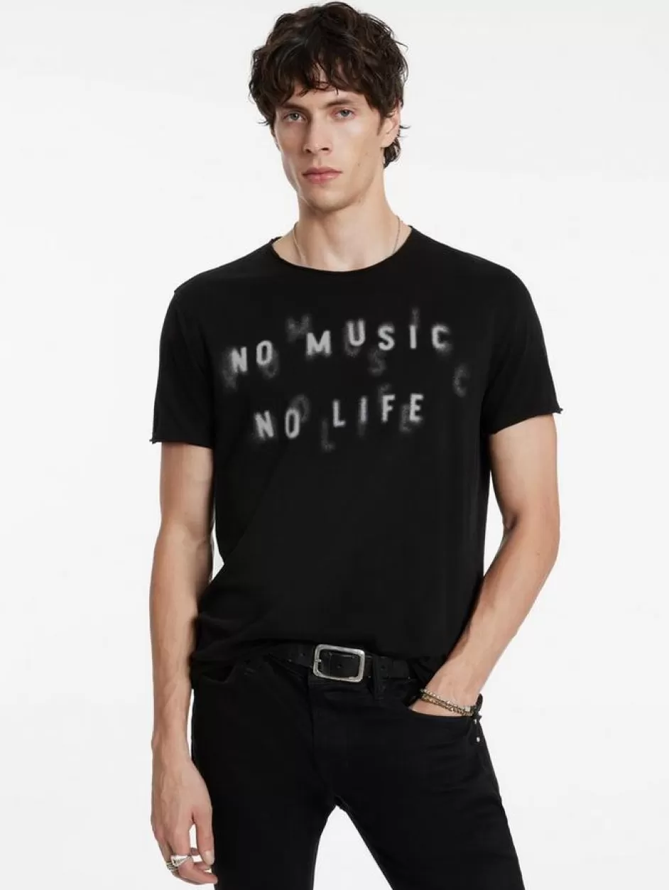 John Varvatos NO MUSIC NO LIFE TEE BLACK Hot