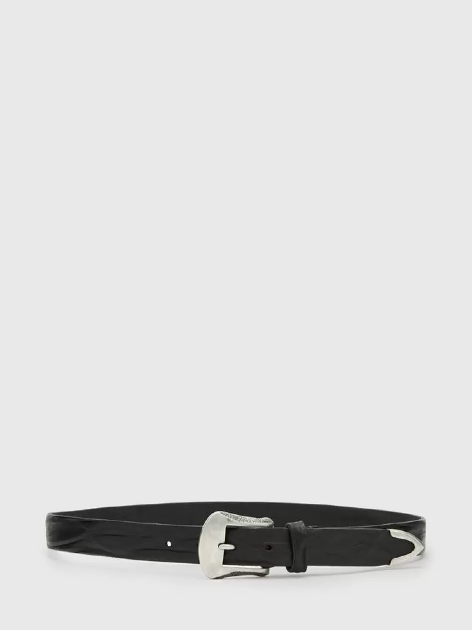 John Varvatos NOVA WESTERN BELT BLACK Best Sale