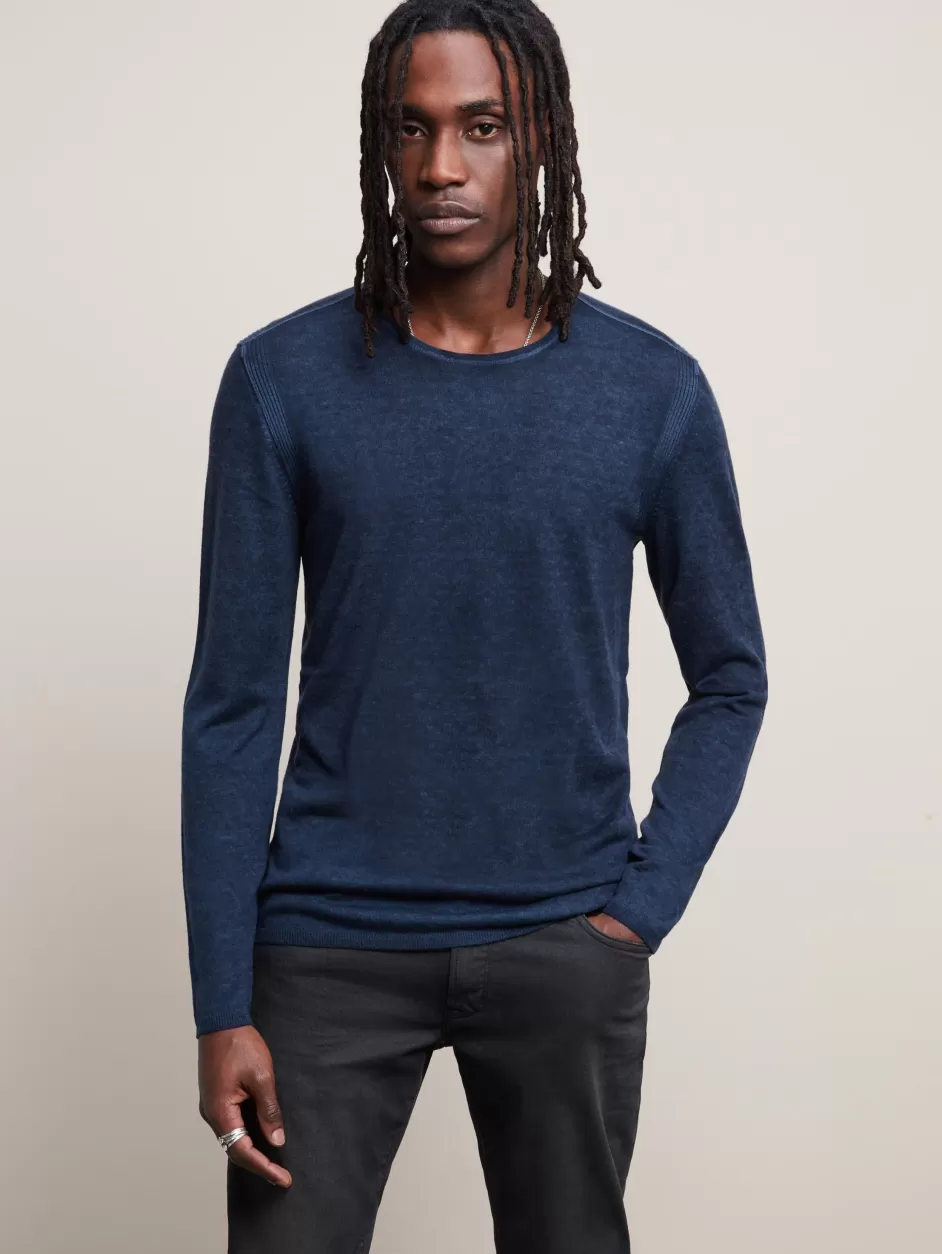 John Varvatos PETE CREW NECK SWEATER MED GREY Shop