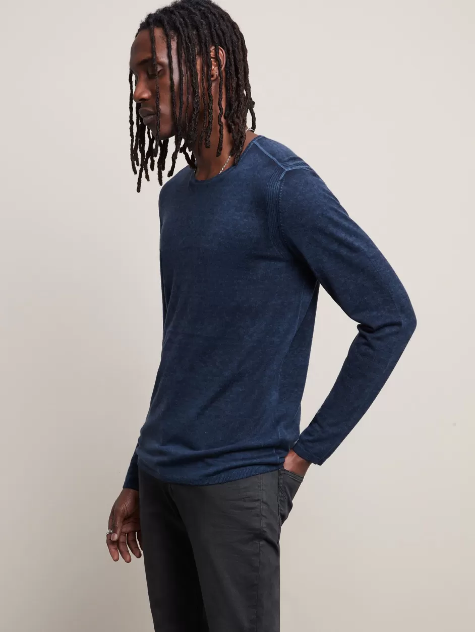 John Varvatos PETE CREW NECK SWEATER MED GREY Shop