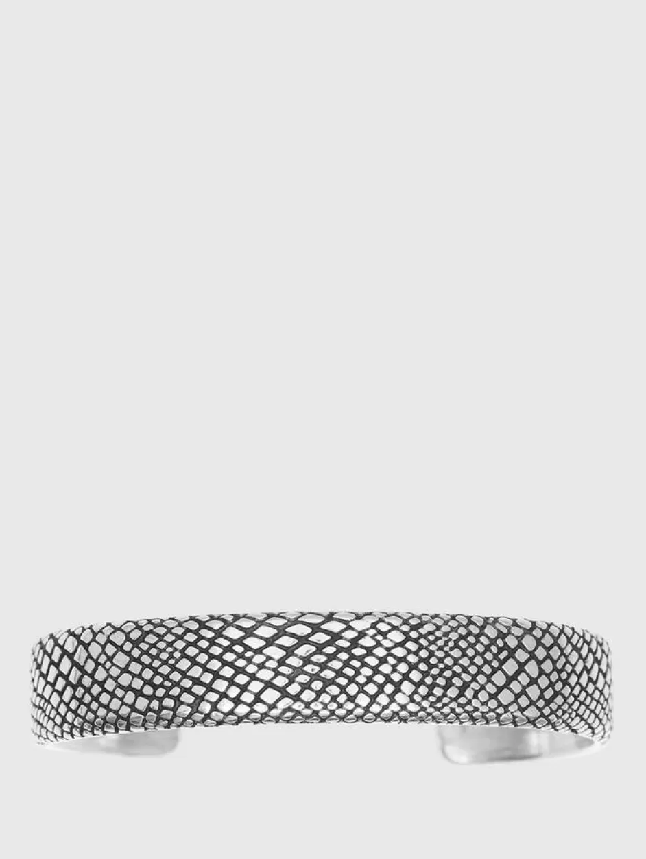 John Varvatos SNAKESKIN CUFF SILVER Sale