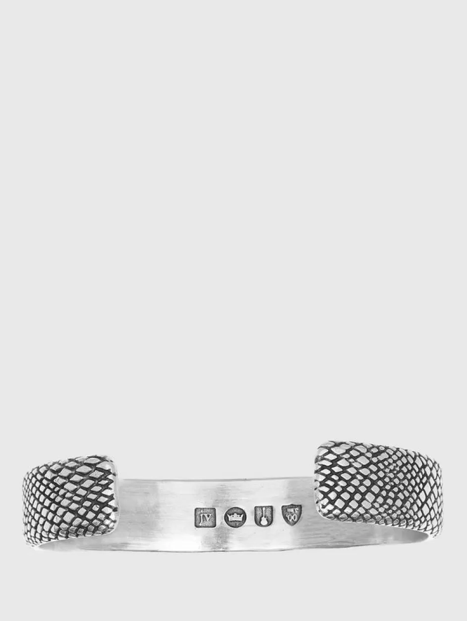 John Varvatos SNAKESKIN CUFF SILVER Sale