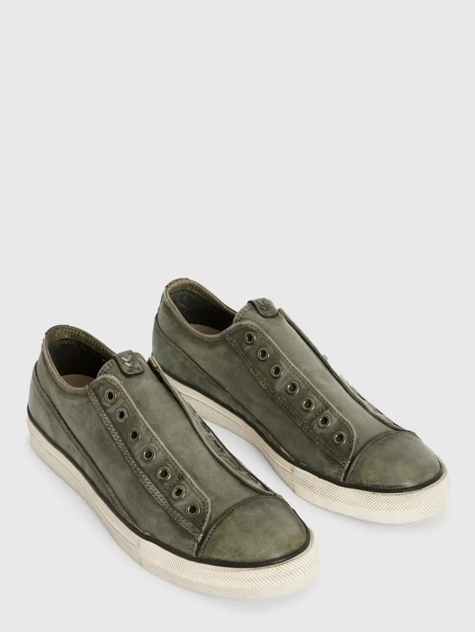 John Varvatos VULC LACELESS LOW TOP - CANVAS BLACK Shop