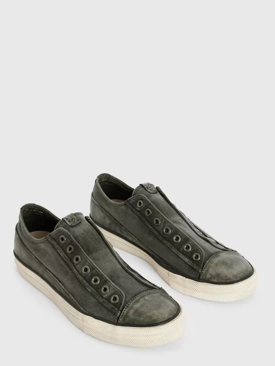 John Varvatos VULC LACELESS LOW TOP - CANVAS BLACK Best