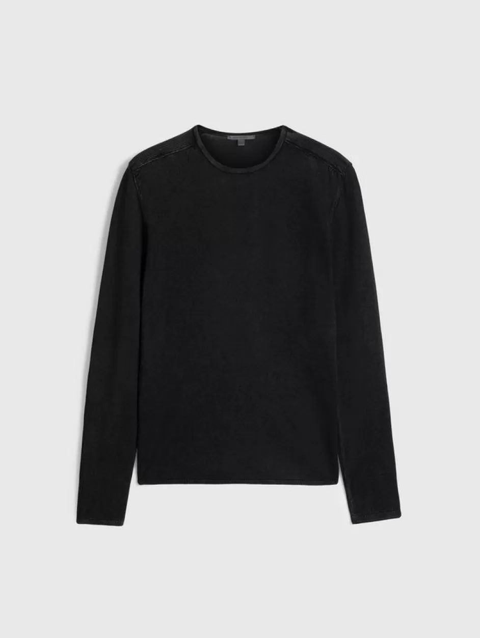 John Varvatos WALTER CREW NECK SWEATER BLACK Store