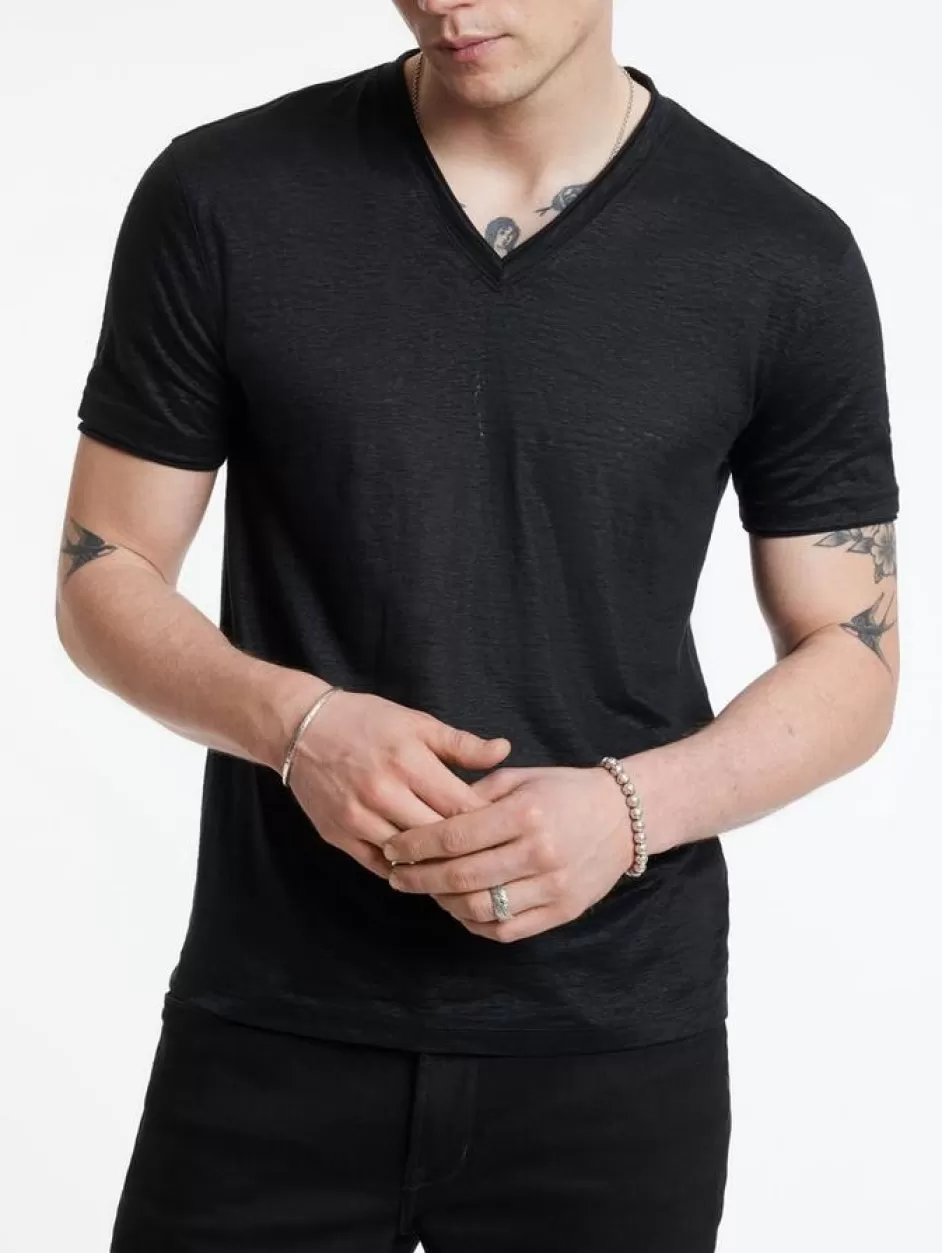 John Varvatos WOOSTER V-NECK BLACK Flash Sale